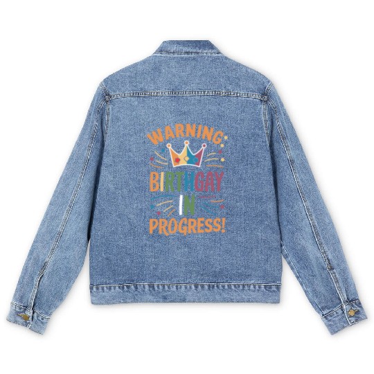 Birthgay Gay Pride Flag Pride Month Equal Rights Men's Denim Jackets