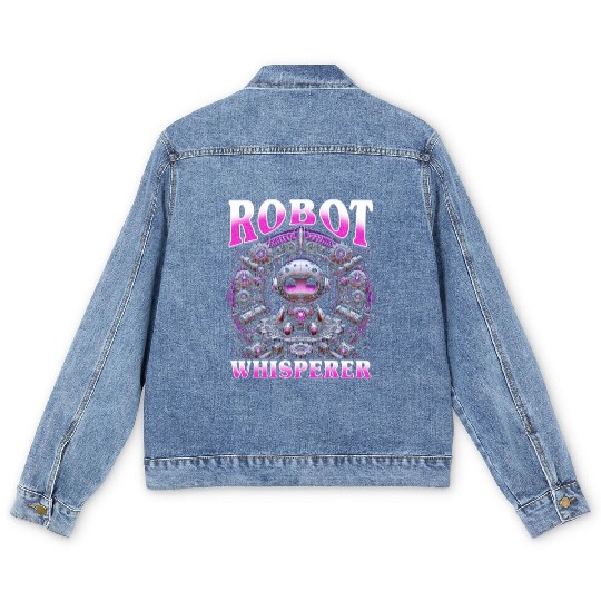 Robotics Engineer Robot Whisperer Men's Denim Jackets