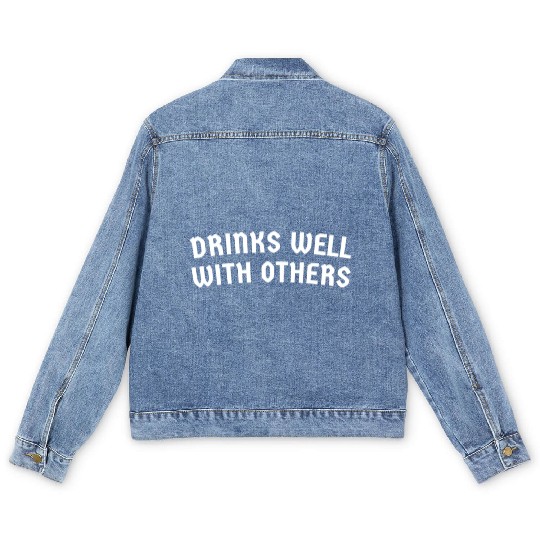 Drinks Well With Others St Patrick's Day Drinkers Men's Denim Jackets