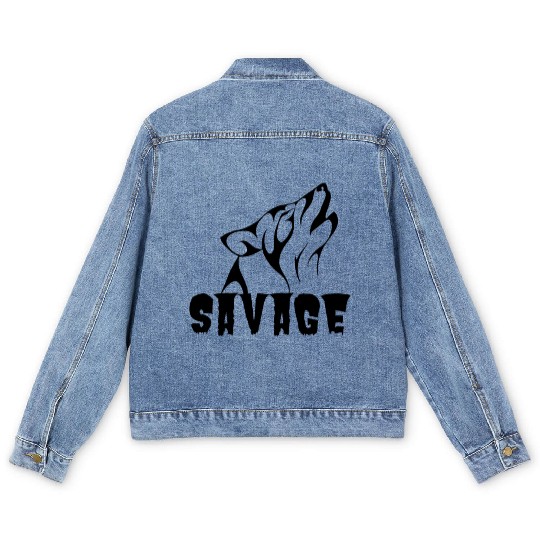 Savage Black Men's Denim Jackets