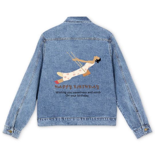 Birthday Bliss- Where Sweetness Meets Joy Men's Denim Jackets