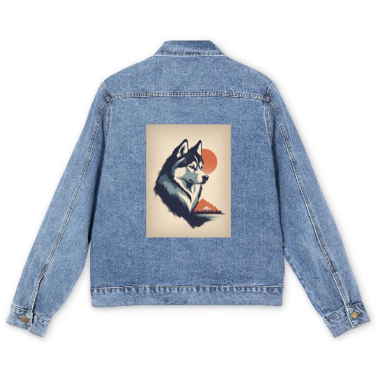 Husky Dog 3 - Japanese Old Vintage Men's Denim Jackets