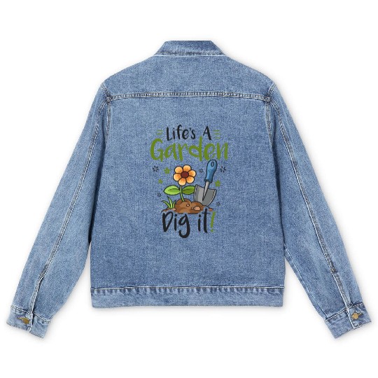 Life's A Garden Dig it Gardening for Women Light Men's Denim Jackets