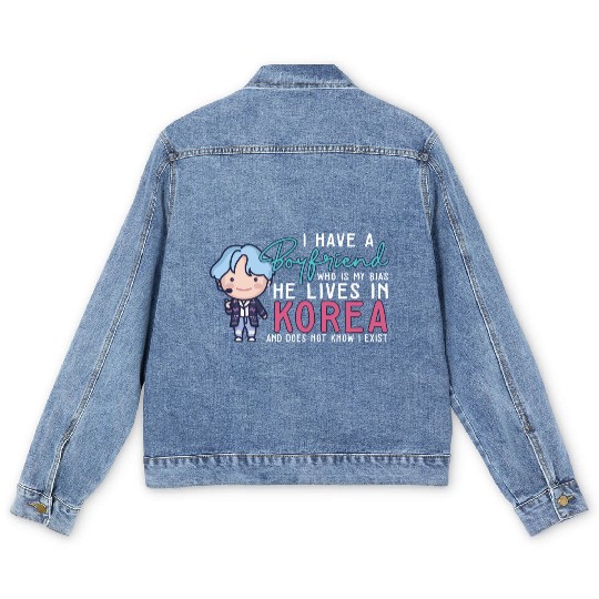 Kpop Idol Fan K Drama Lover I Love Korea I Have A Men's Denim Jackets