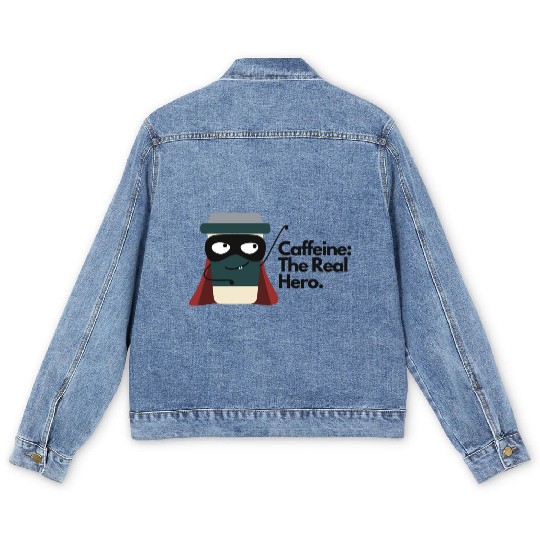 Caffeine The Real Hero Men's Denim Jackets