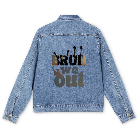 Bruh we out Graduation Graduate Men's Denim Jackets