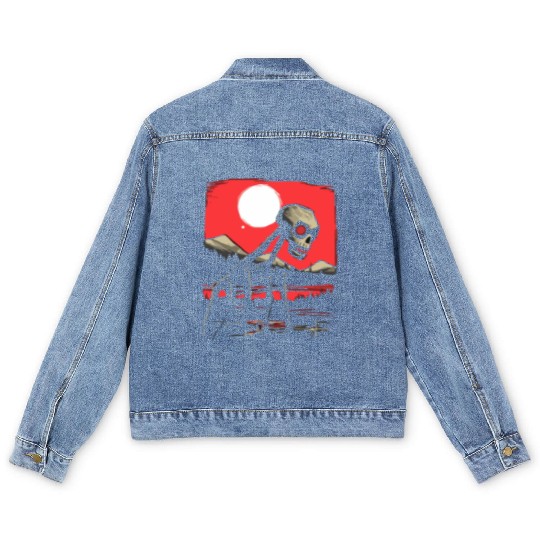 Japan Red Sun Horror: Skull Creature Men's Denim Jackets