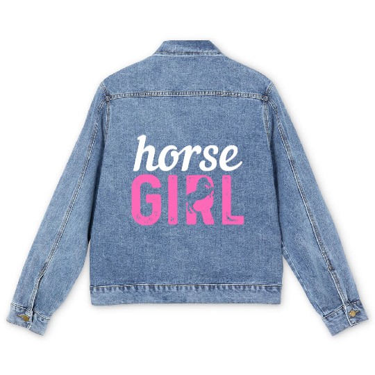 Equestrian Love Horse Racing Horse Farm Design Men's Denim Jackets