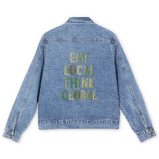 Farmers Market Farmer Agriculture Farming Food Men's Denim Jackets