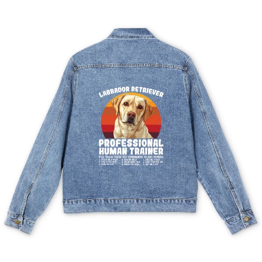 LABRADOR RETRIEVER PROFESSIONAL HUMAN TRAINER Men's Denim Jackets