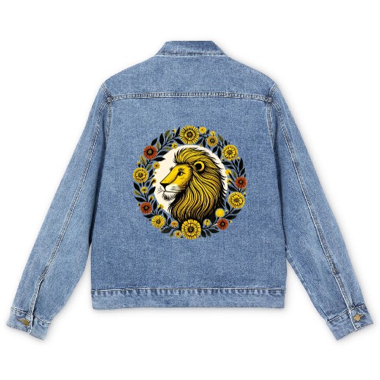 Marigold Leo Lion Men's Denim Jackets