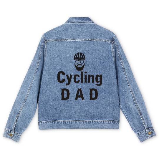 Cycling Dad Bicycle Men's Denim Jackets