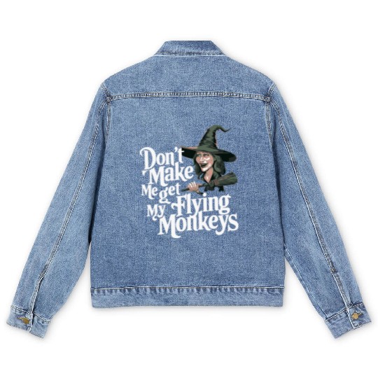 Wicked Witch Flying Monkeys Men's Denim Jackets