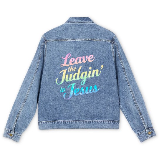 Leave The Judgin' To Jesus Men's Denim Jackets