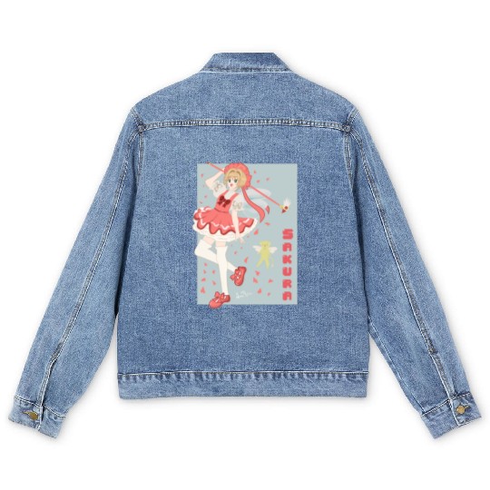Sakura Card Captor Men's Denim Jackets