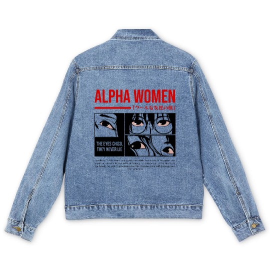 Anime eyes Streetwear Design Men's Denim Jackets