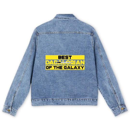 best dadalorian of the galaxy Men's Denim Jackets