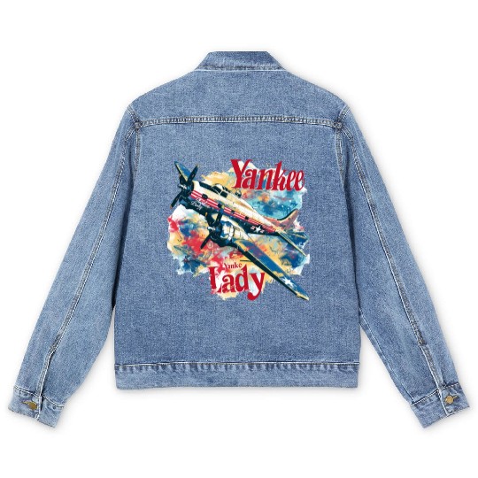 Yankee lady, b 17, bomber Men's Denim Jackets
