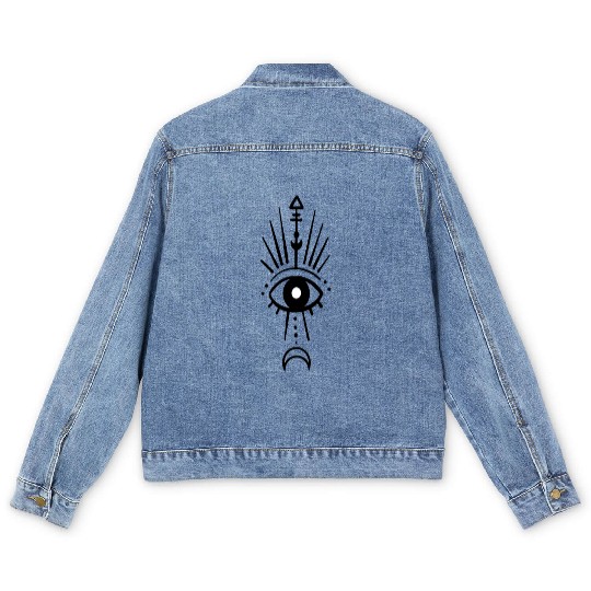 Eye Spiritual Aesthetic Esoteric Mystical Themed Men's Denim Jackets