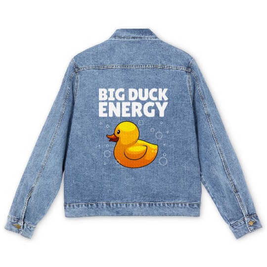 Unique Rubber Duck Art Rubber Ducky Duck Lover Men's Denim Jackets