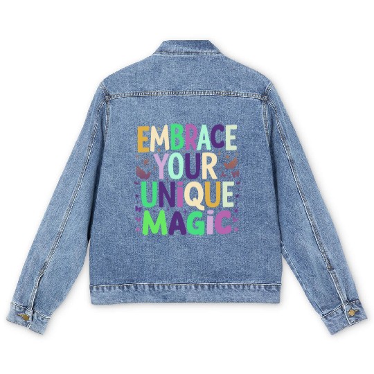 embrace your unique magic Men's Denim Jackets