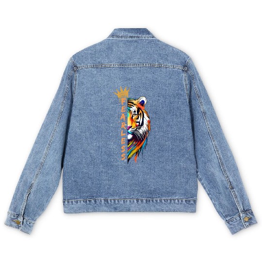 FEARLESS LIKE TIGER Men's Denim Jackets