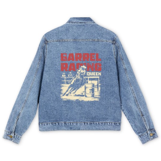 Barrel Racing Gifts Men's Denim Jackets