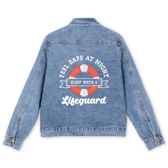 Lifeguard Swimming Water Profession Men's Denim Jackets