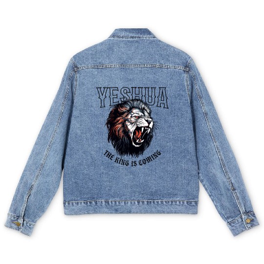 Yeshua Lion King Men's Denim Jackets