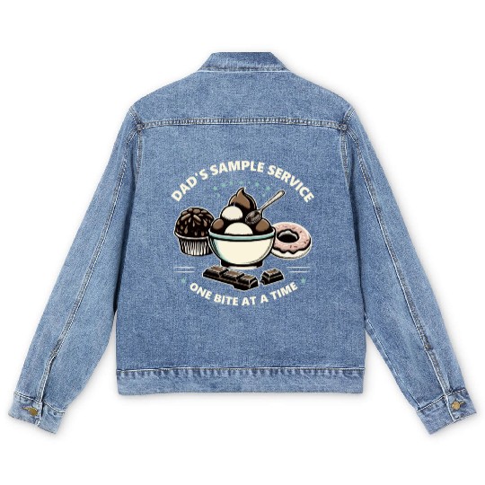 Dad's Sample Service One Bite at a Time Men's Denim Jackets
