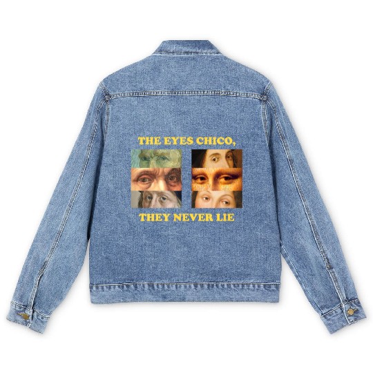 Eyes Never Lie Aesthetic Men's Denim Jackets