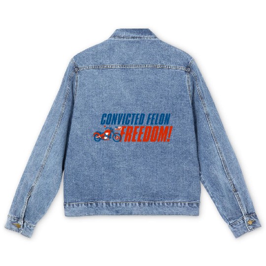 I'm Voting For a Convicted Felon in 2024 Women Men's Denim Jackets
