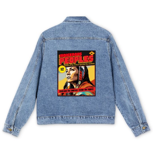 Indigenous Peoples Embrace The Journey Men's Denim Jackets