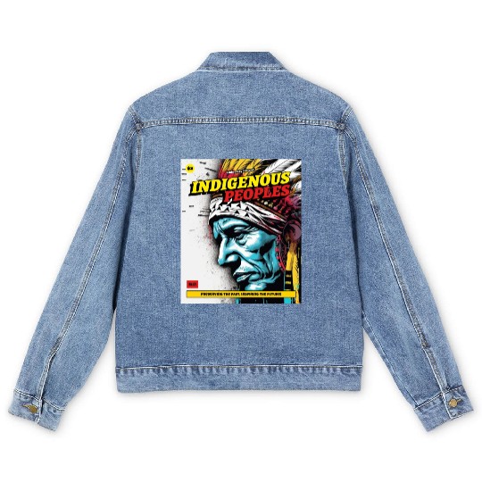 Indigenous Peoples Embracing Culture Men's Denim Jackets