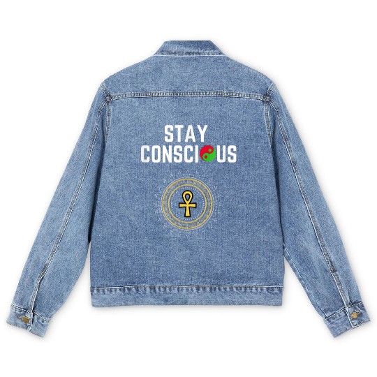 Stay Conscious Afrocentric Clothing Men's Denim Jackets