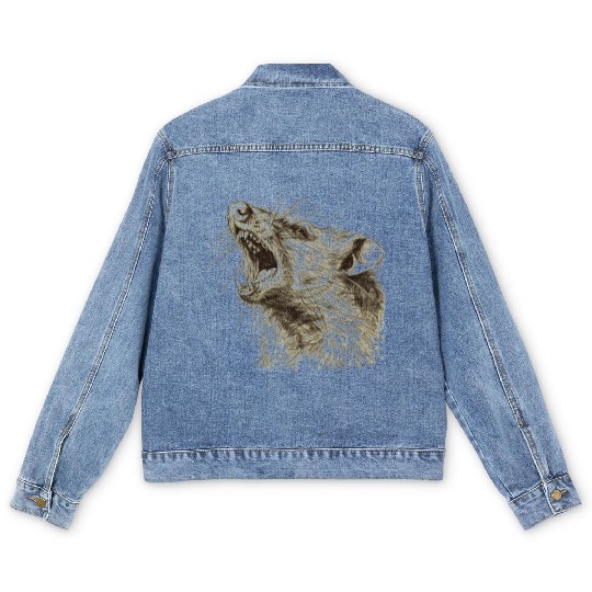 Ugly Opossum Design Weird Feral Wild Possum Men's Denim Jackets