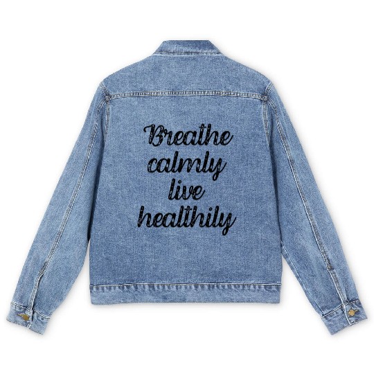Breath Is The Key To Calm Men's Denim Jackets