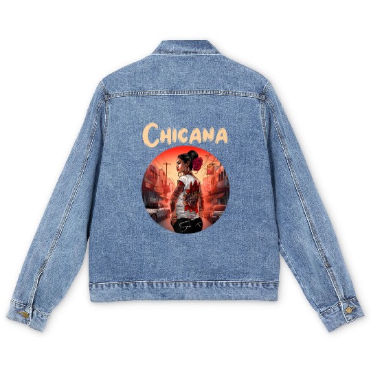Chicana Lowrider Clothes Mexican American Men's Denim Jackets