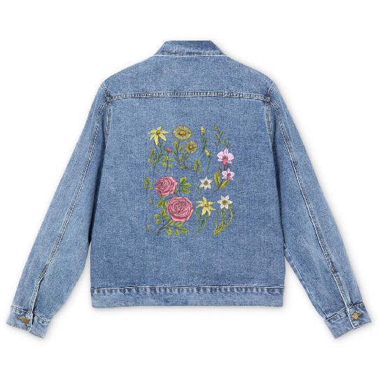 Flowers Cottagecore Mushroom Indie Clothes Men's Denim Jackets