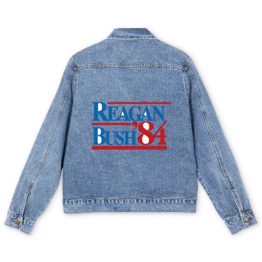 REAGAN BUSH 84 Classic Men's Denim Jackets