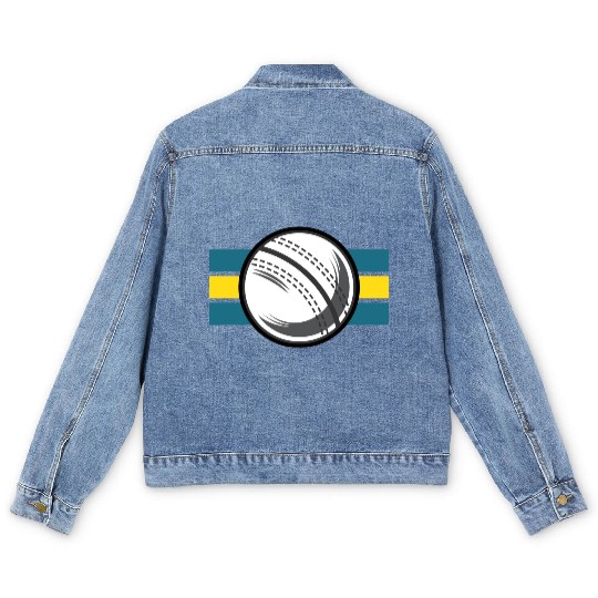 Cricket Ball (Australia) Men's Denim Jackets