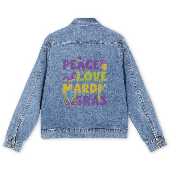 Parade Celebration New Orleans Fun Men's Denim Jackets
