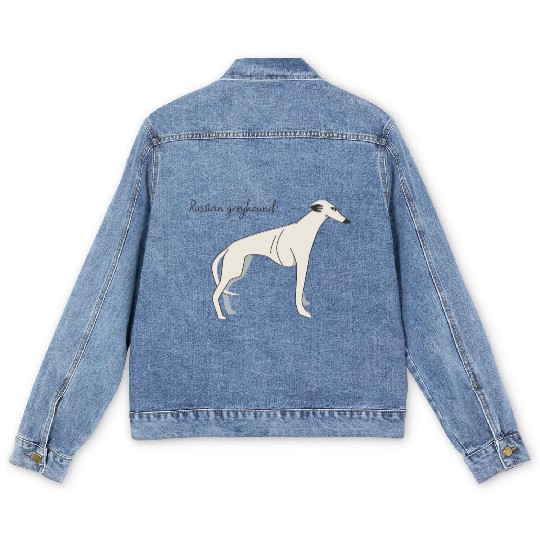 Russian greyhound Men's Denim Jackets