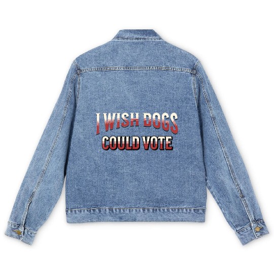 Dogs Vote Politics President Election Men's Denim Jackets