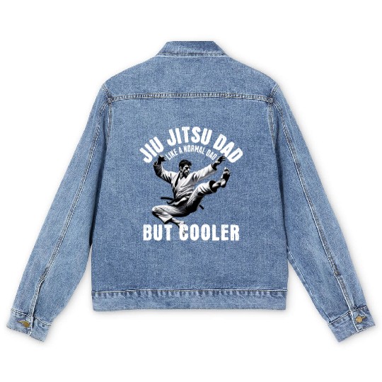 Jiu-Jitsu Dad Men's Denim Jackets BJJ Men Father Vintage