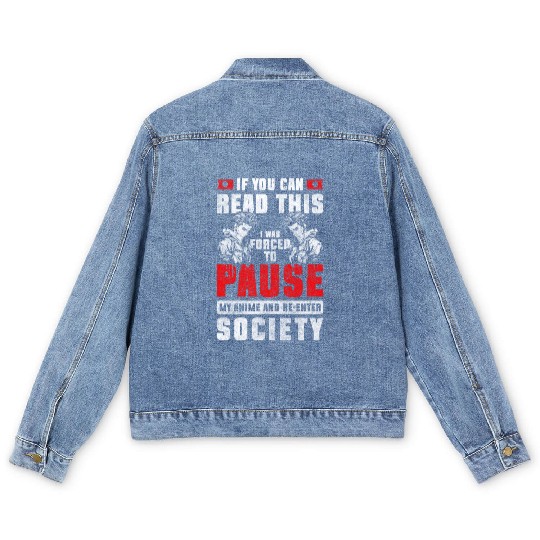 Manga Asia Asian Waifu Men's Denim Jackets