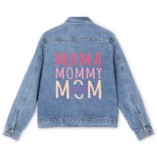 Mama Mommy Mom Bruh Mothers Day Men's Denim Jackets