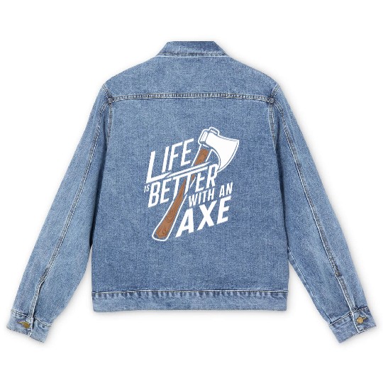 Axe Throwing Enthusiasts Championship Precision Men's Denim Jackets