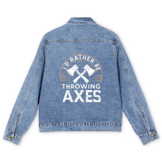 Axe Throwing Enthusiasts Championship Precision Men's Denim Jackets