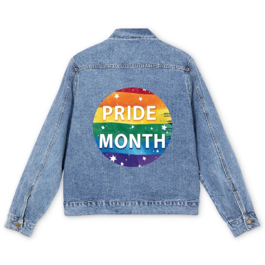 LGBTQ Pride Month Men's Denim Jackets